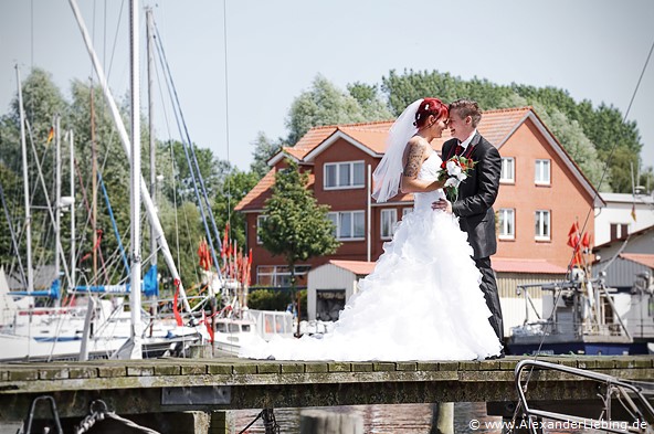 Hochzeit - Brautpaar Hochzeitsfotograf Standesamt Greifswald - Brautpaar